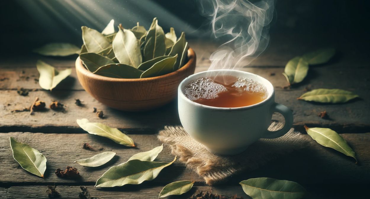 Chá de louro (imagem: IA)