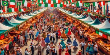 Festa da Colônia Agrícola Italiana de Quiririm (imagem gerada por IA)