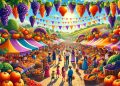 Festa da Uva e do Caqui de Louveira (imagem gerada por IA)