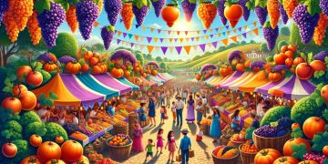 Festa da Uva e do Caqui de Louveira (imagem gerada por IA)