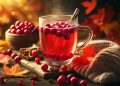 Chá de cranberry (imagem gerada por IA)