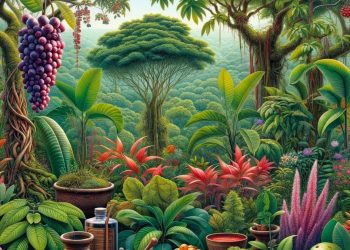 Plantas medicinais da Amazônia (imagem gerada por IA)