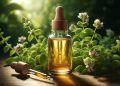 Óleo essencial de manjerona (imagem gerada por IA)
