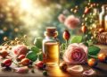 Óleo essencial de rosa mosqueta (imagem gerada por IA)