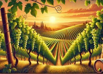 Uvas de vinho (imagem gerada por IA)