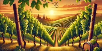 Uvas de vinho (imagem gerada por IA)