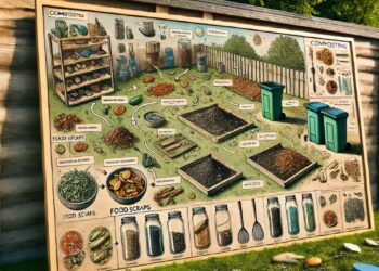 Quadro de compostagem (imagem gerada por IA)