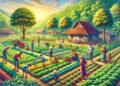 Agricultura familiar (imagem gerada por IA)