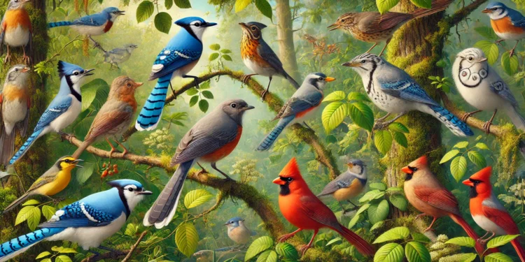 Aves (imagem gerada por IA)