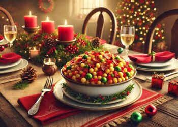 Farofa de Natal (imagem gerada por IA)