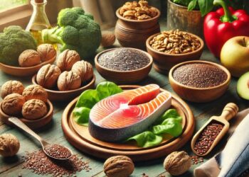 Fontes de ômega 3 (imagem gerada por IA)