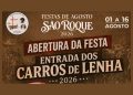 Festas de Agosto 2026 começam com Entrada dos Carros de Lenha em São Roque