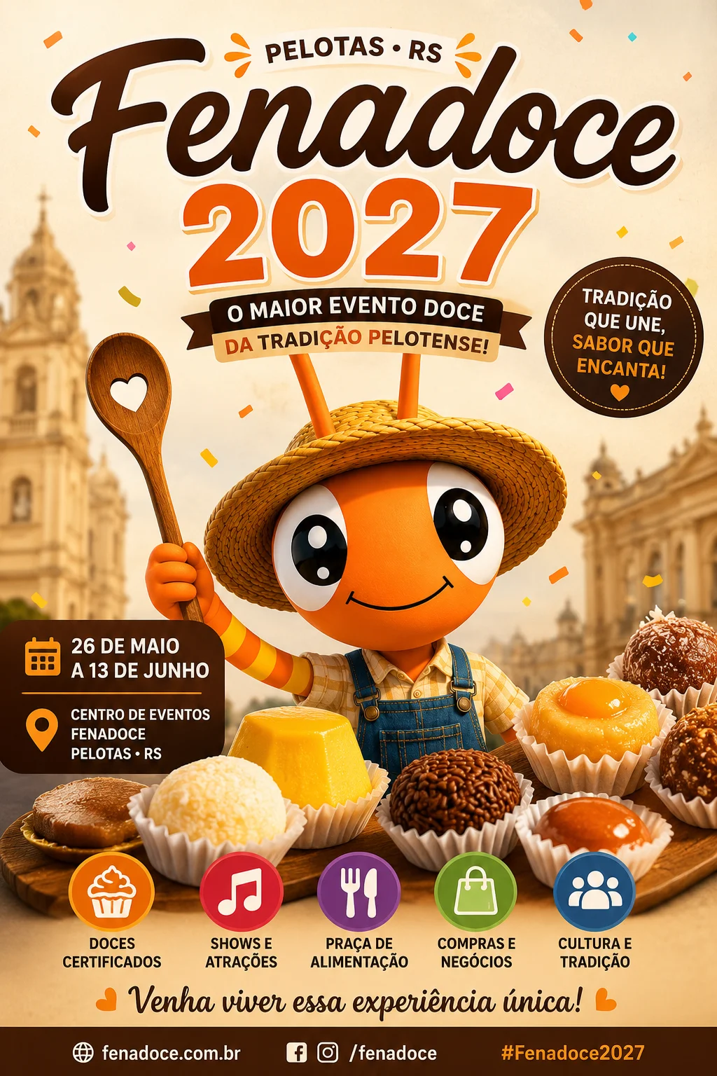 Datas e atrações da Fenadoce 2027