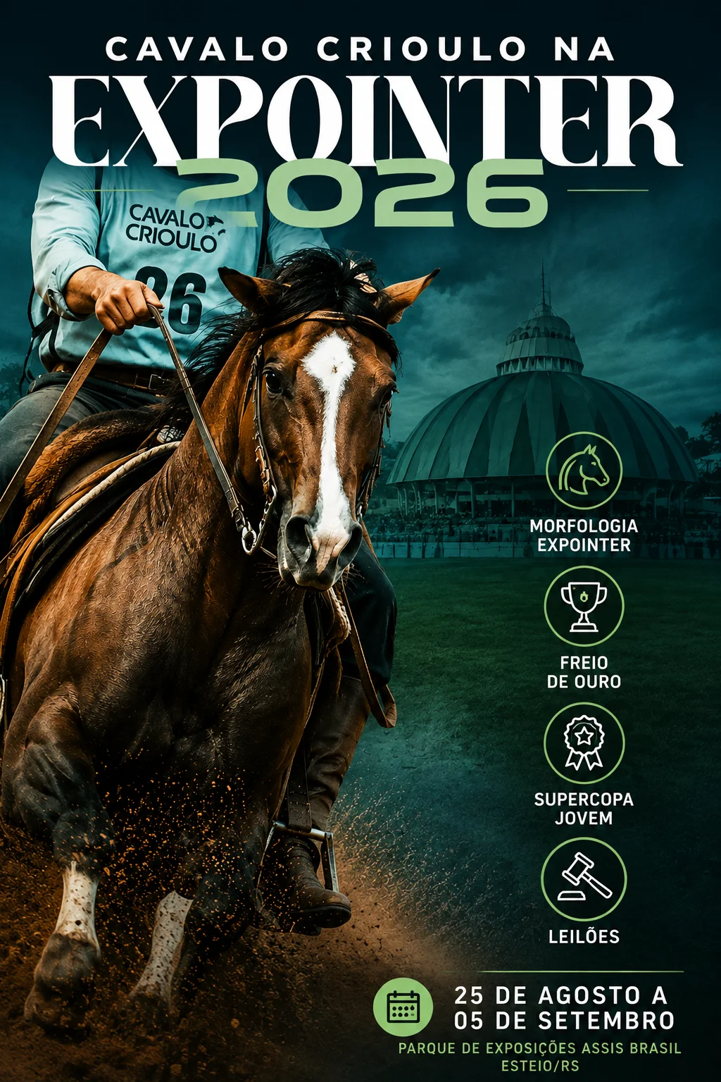 programação cavalo crioulo na expointer 2026