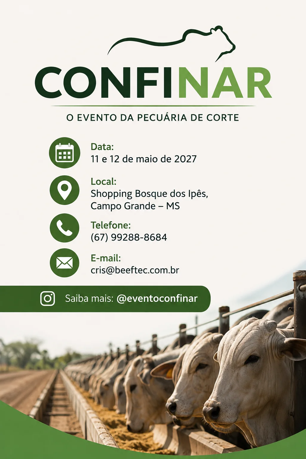 Datas e atrações Confinar 2027