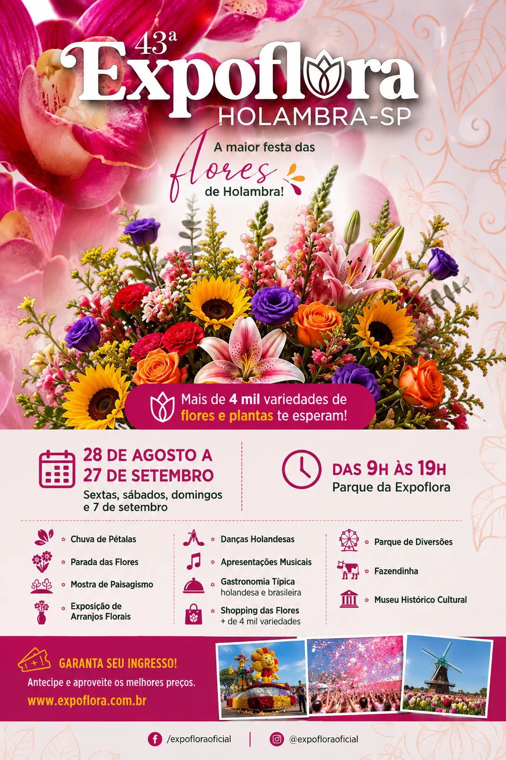 datas e atrações da Expoflora 2026