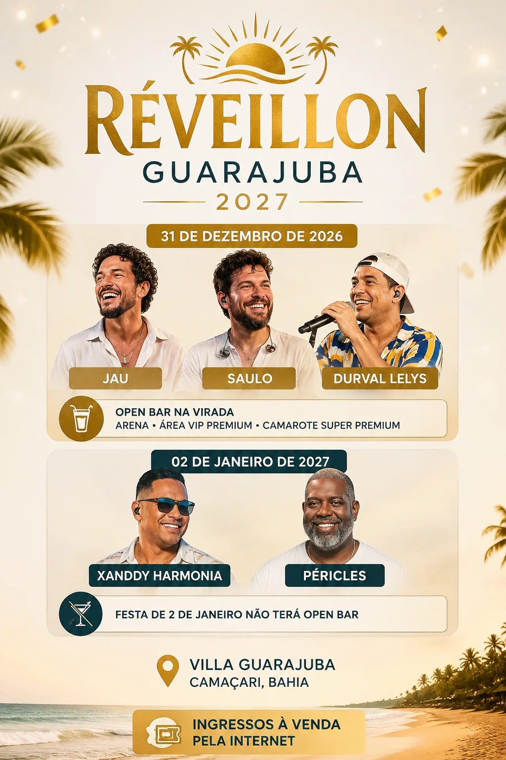 informações réveillon guarajuba 2027
