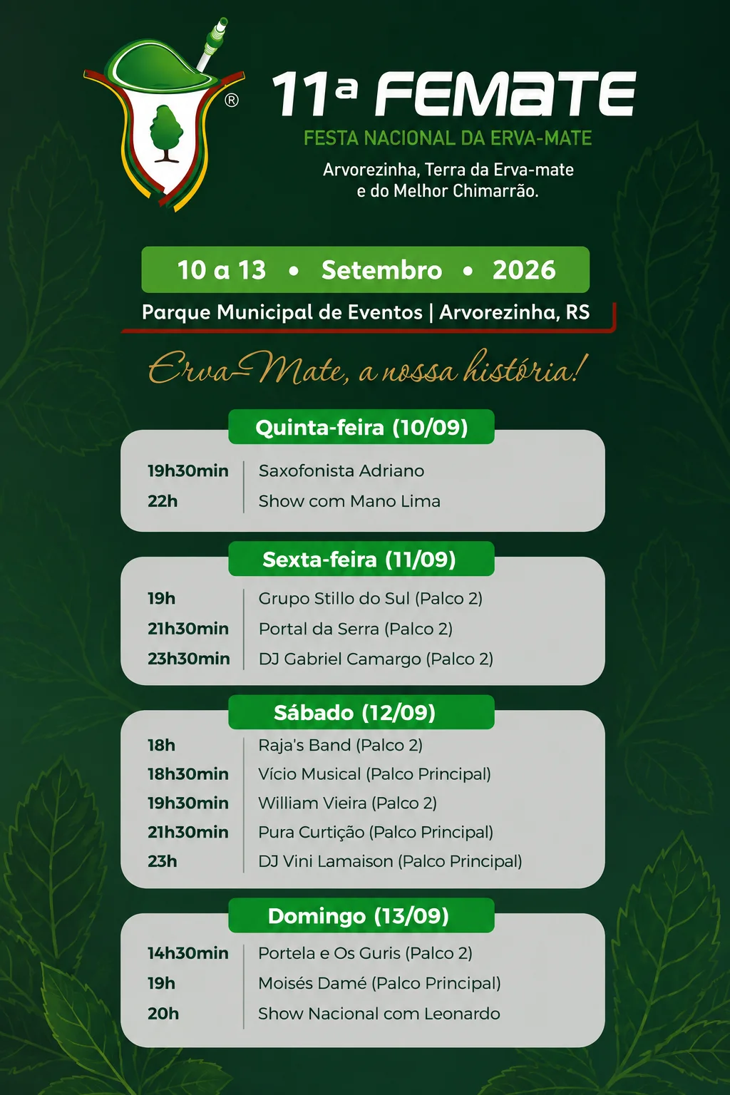 programação femate 2026