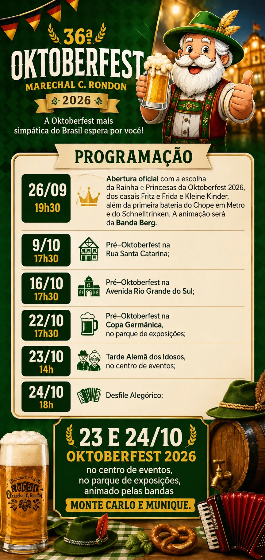 programação oktoberfest marechal cândido rondon 2026