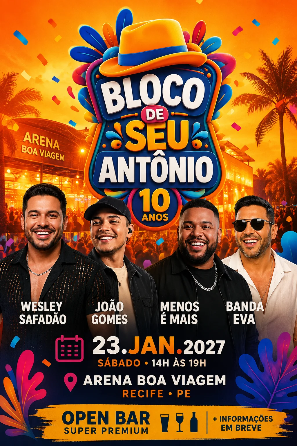 atrações e ingresso bloco de seu antônio 2027
