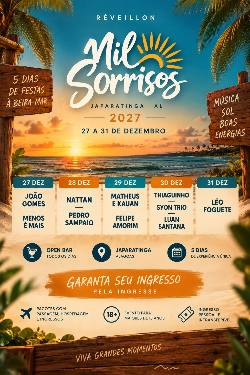 Réveillon Mil Sorrisos 2027 (Imagem IA)