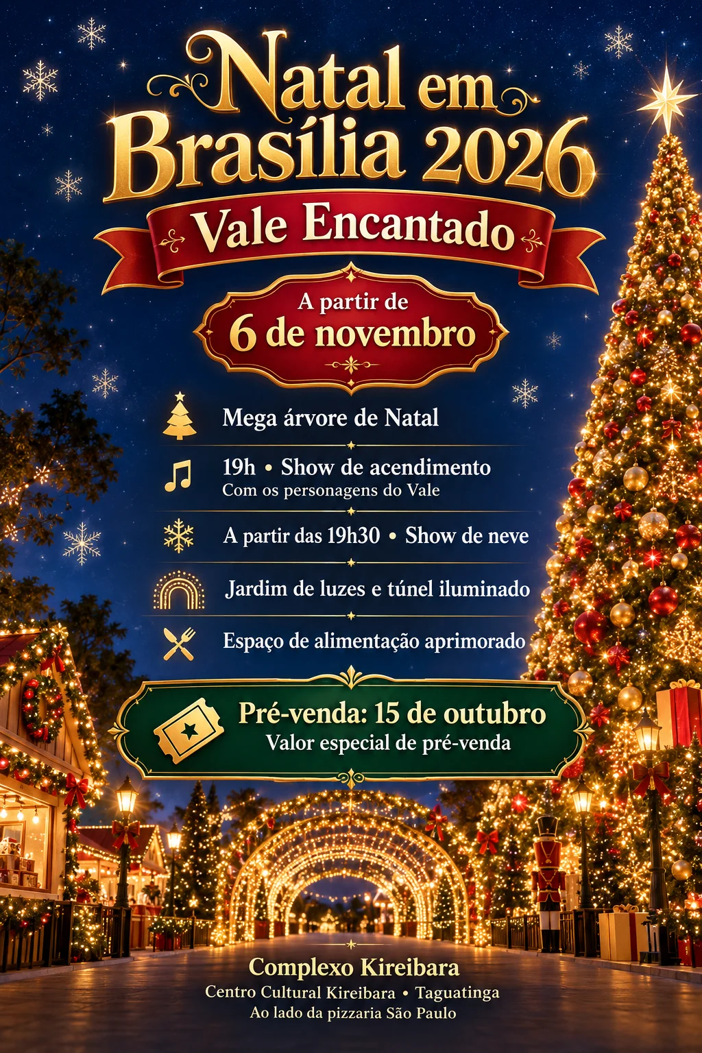 atrações natal em brasilia 2026